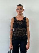 Vintage Lace Vest Top - M - SYLK