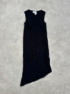 Max Mara Pure Silk Asymmetric Maxi Dress - M - SYLK