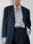 Yves Saint Laurent 90s Wool Single Breasted Blazer - L/XL - SYLK