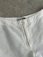 Vintage 1990s Pure Linen Low Waist Wide Leg Trousers - W24 - SYLK