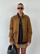 ARMA Suede Bomber Jacket - L - SYLK