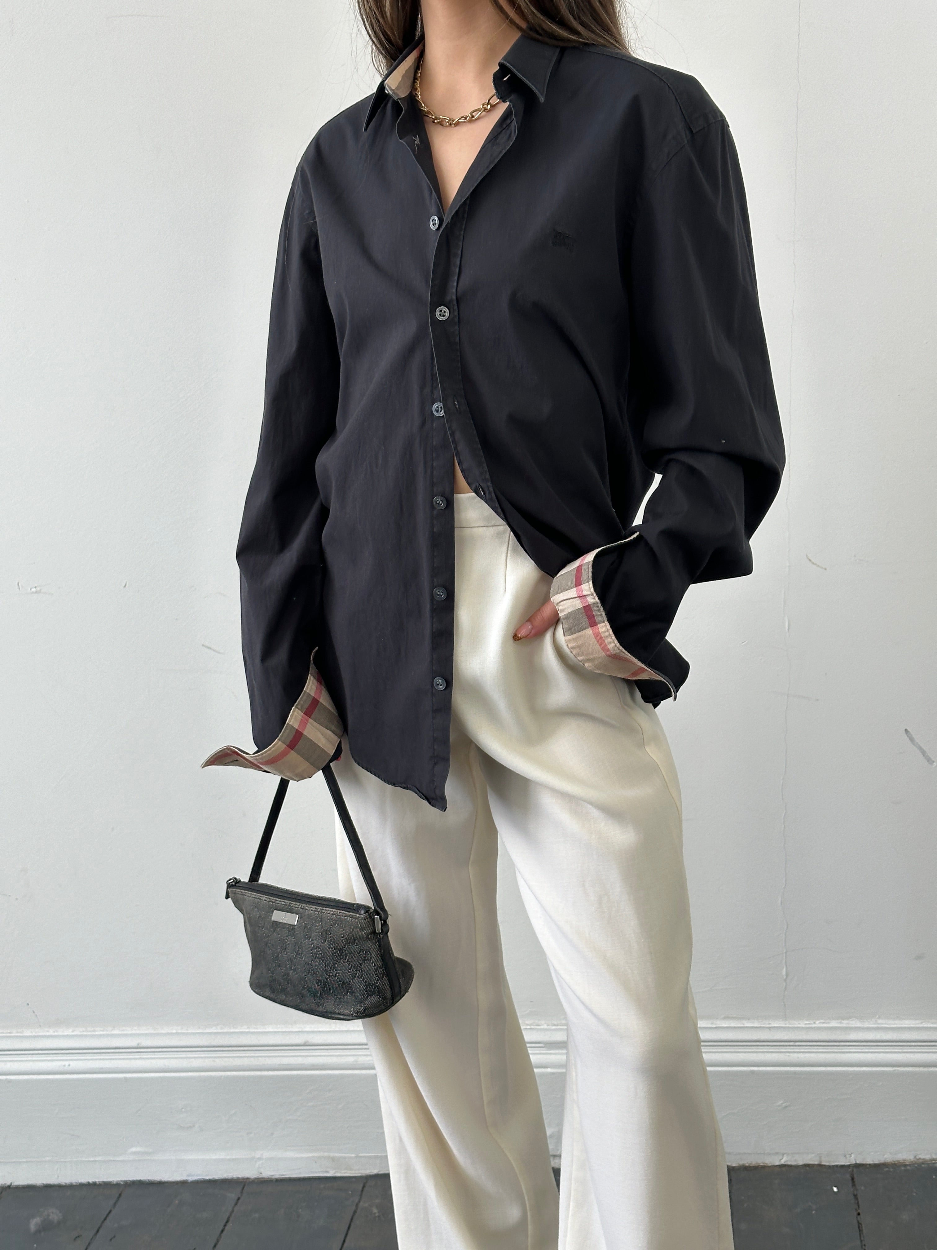 Burberry Brit Nova Check Embroidery Logo Shirt - XS - SYLK