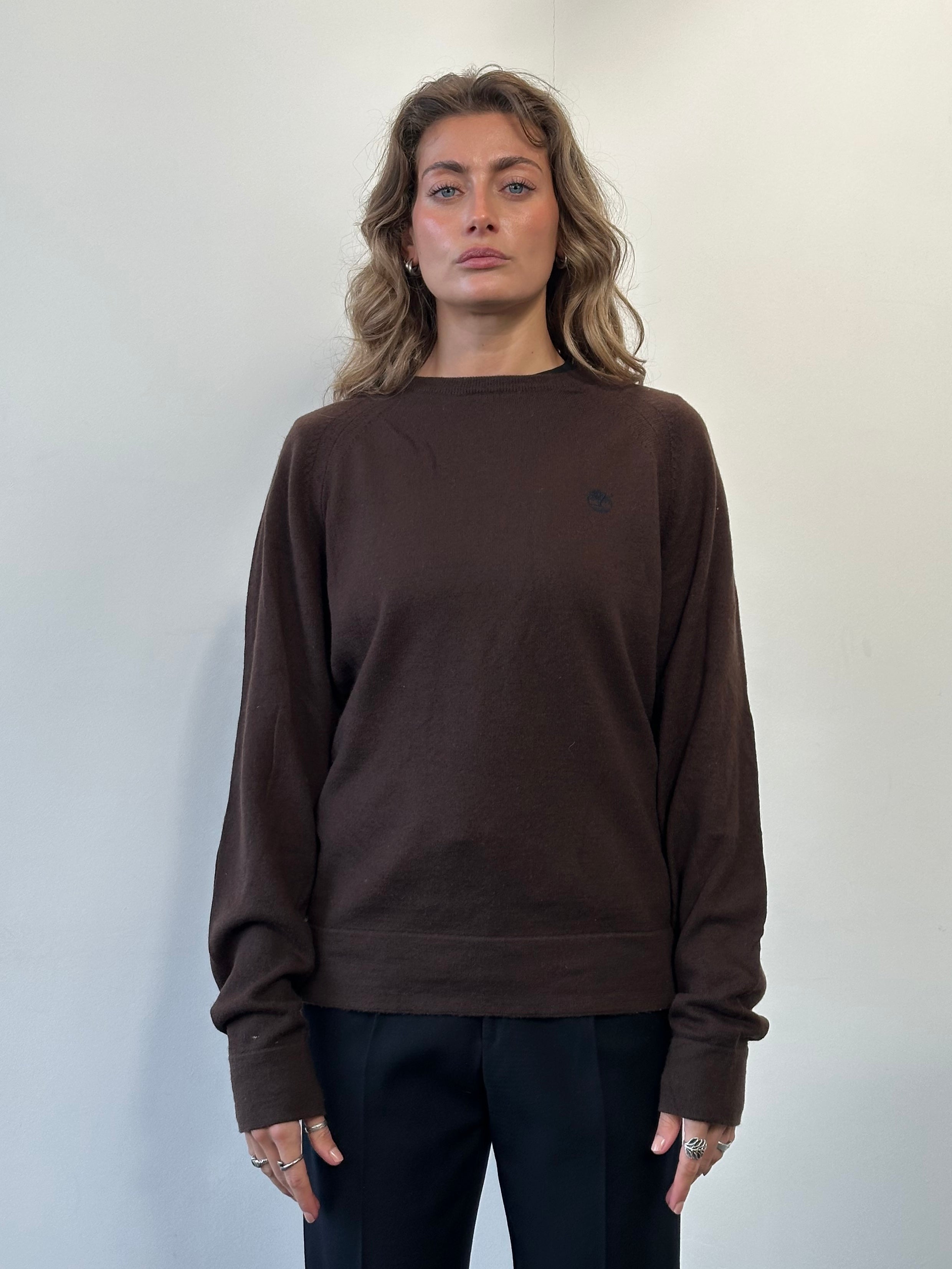 Timberland Pure Wool Knitted Logo Jumper - M/L - SYLK