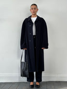 Yves Saint Laurent Wool Cashmere Single Breasted Coat - XL - SYLK