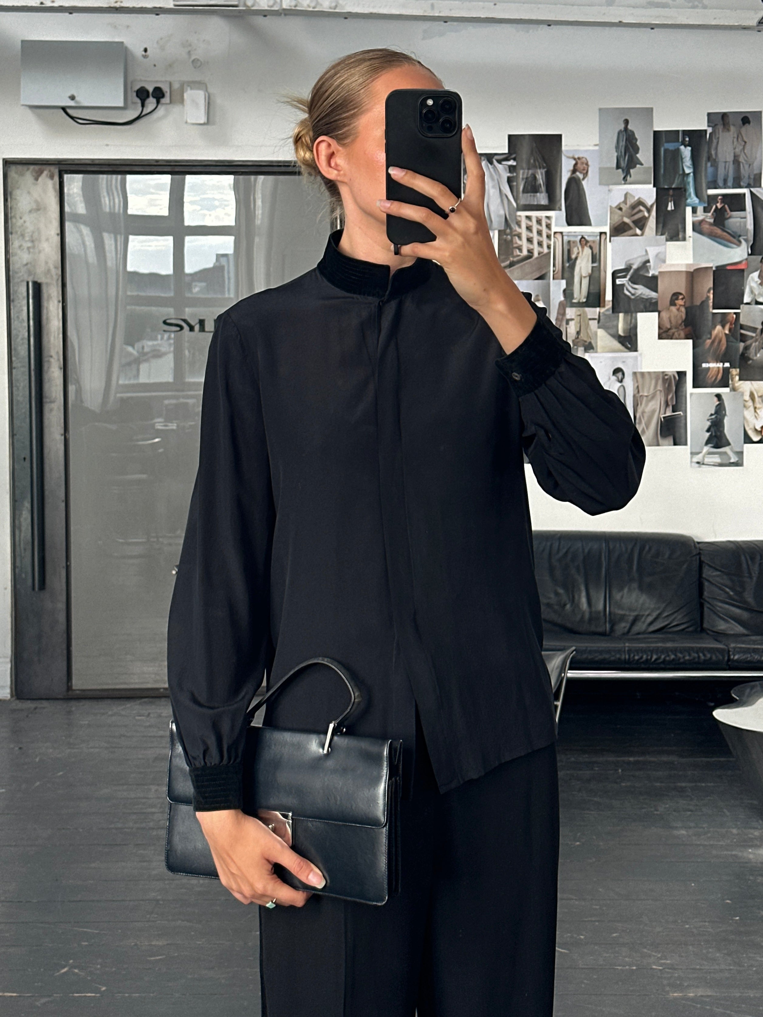 Italian Vintage Pure Silk Shirt - XS/S - SYLK