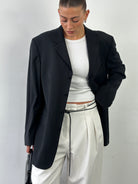 Yves Saint Laurent 90s Pure Wool Single Breasted Blazer - 42R/XL - SYLK