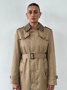 Christian Dior Monsieur Cotton Single Breasted Belted Trench Coat - M - SYLK