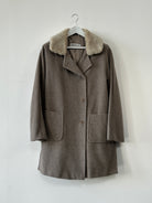 Marella Removable Collar Virgin Wool Coat - XL - SYLK