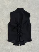 Anna Fontaine Corset Back Pleated Waistcoat - M - SYLK