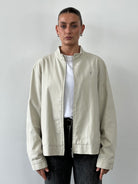 Yves Saint Laurent Pure Cotton Double Zip Logo Bomber Jacket - XL - SYLK