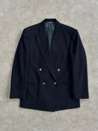 Yves Saint Laurent 80s Brushed Wool Cashmere Logo Bespoke Blazer - 40R/L - SYLK