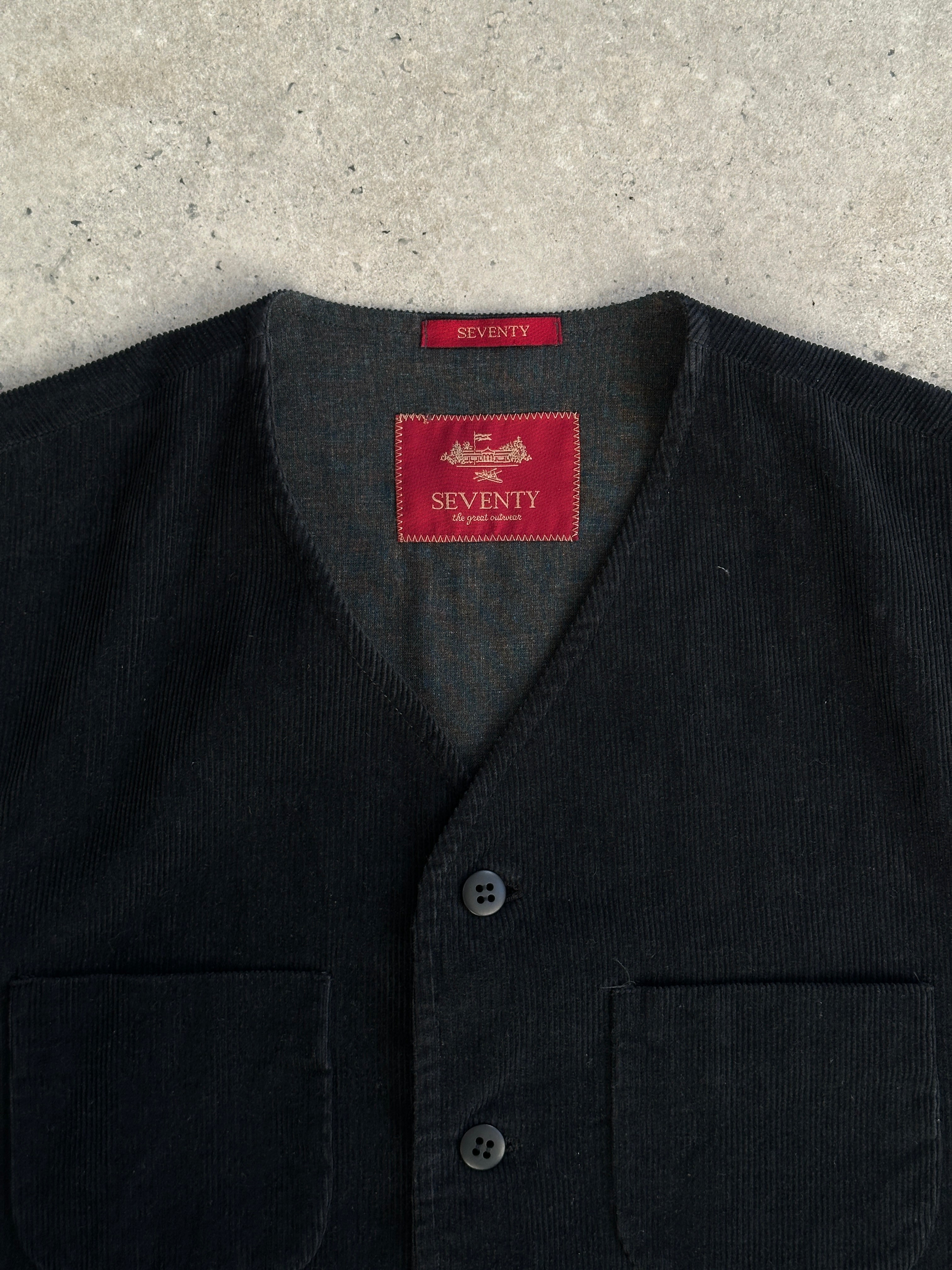 Italian Pure Cotton Corduroy Waistcoat - L - SYLK