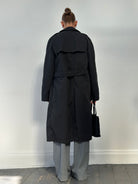 American Vintage Cotton Double Breasted Belted Trench Coat - XL - SYLK