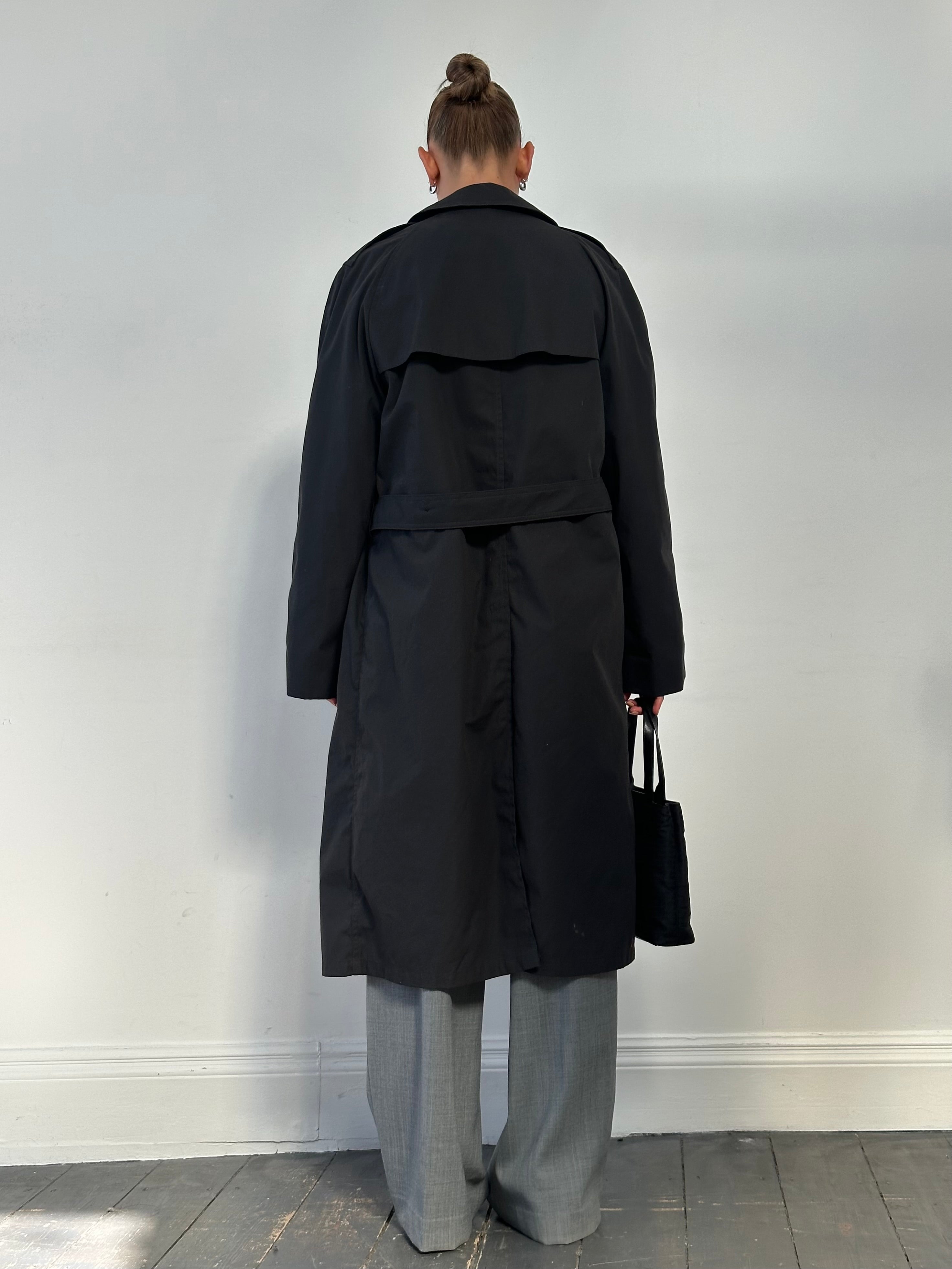 American Vintage Cotton Double Breasted Belted Trench Coat - XL - SYLK