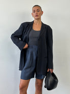 Emporio Armani Relaxed Cotton Single Breasted Blazer - 38R/L - SYLK