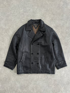 Tommy Hilfiger Double Breasted Leather Jacket - XL - SYLK