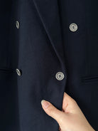 Yves Saint Laurent 80s Brushed Wool Cashmere Logo Bespoke Blazer - 40R/L - SYLK