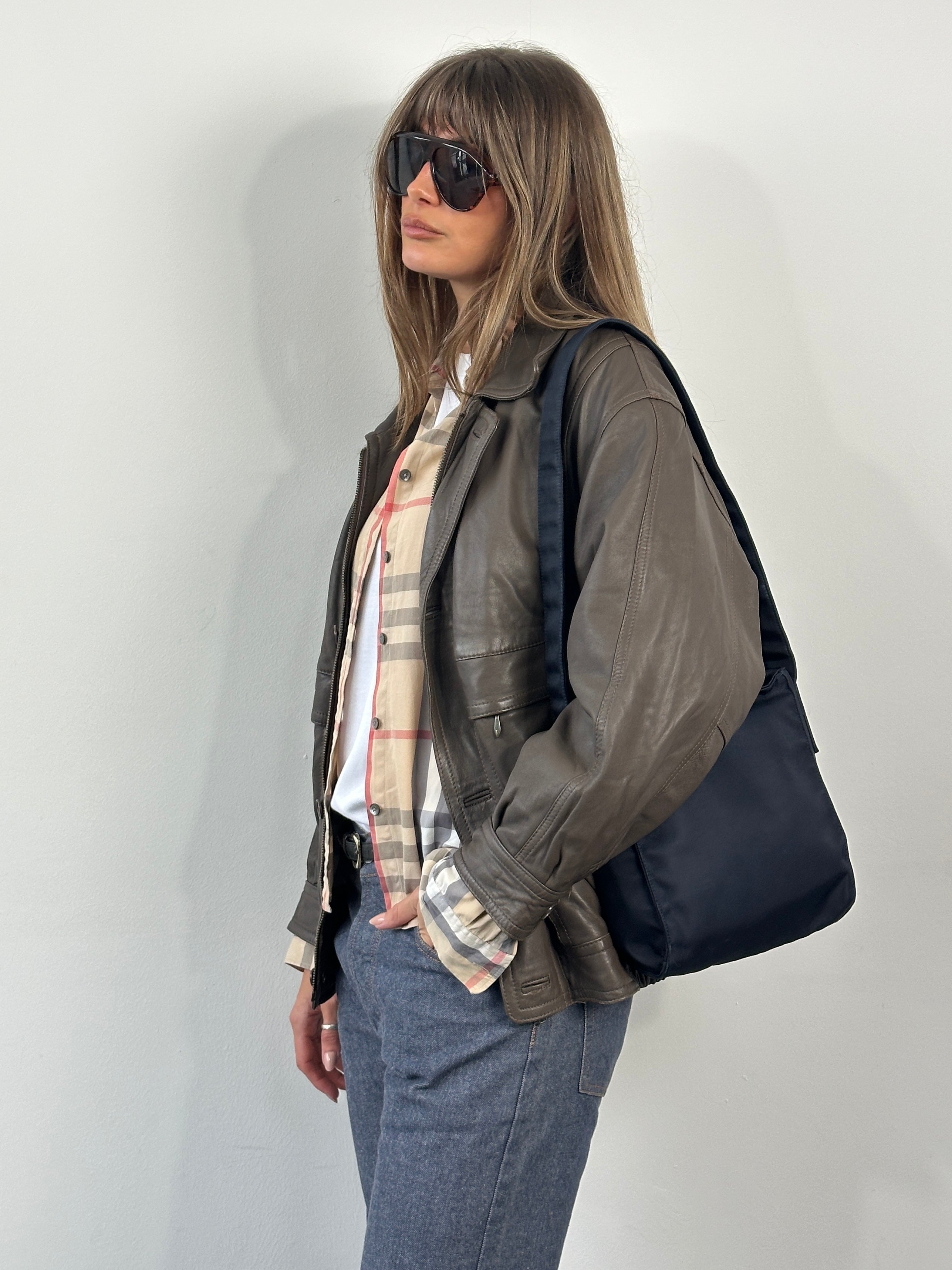 Vintage 1990s Leather Bomber Jacket - M - SYLK