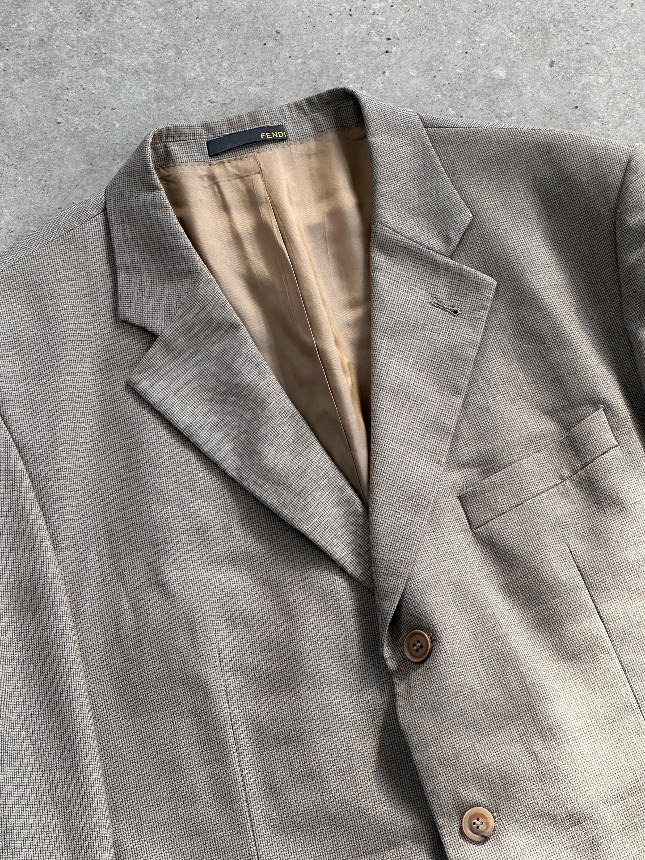 Fendi x Loro Piana Pure Wool Single Breasted Blazer - 50R/XXL - SYLK