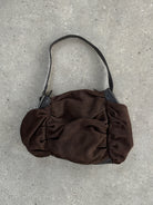 Armani Jeans Suede Ruched Shoulder Bag - SYLK
