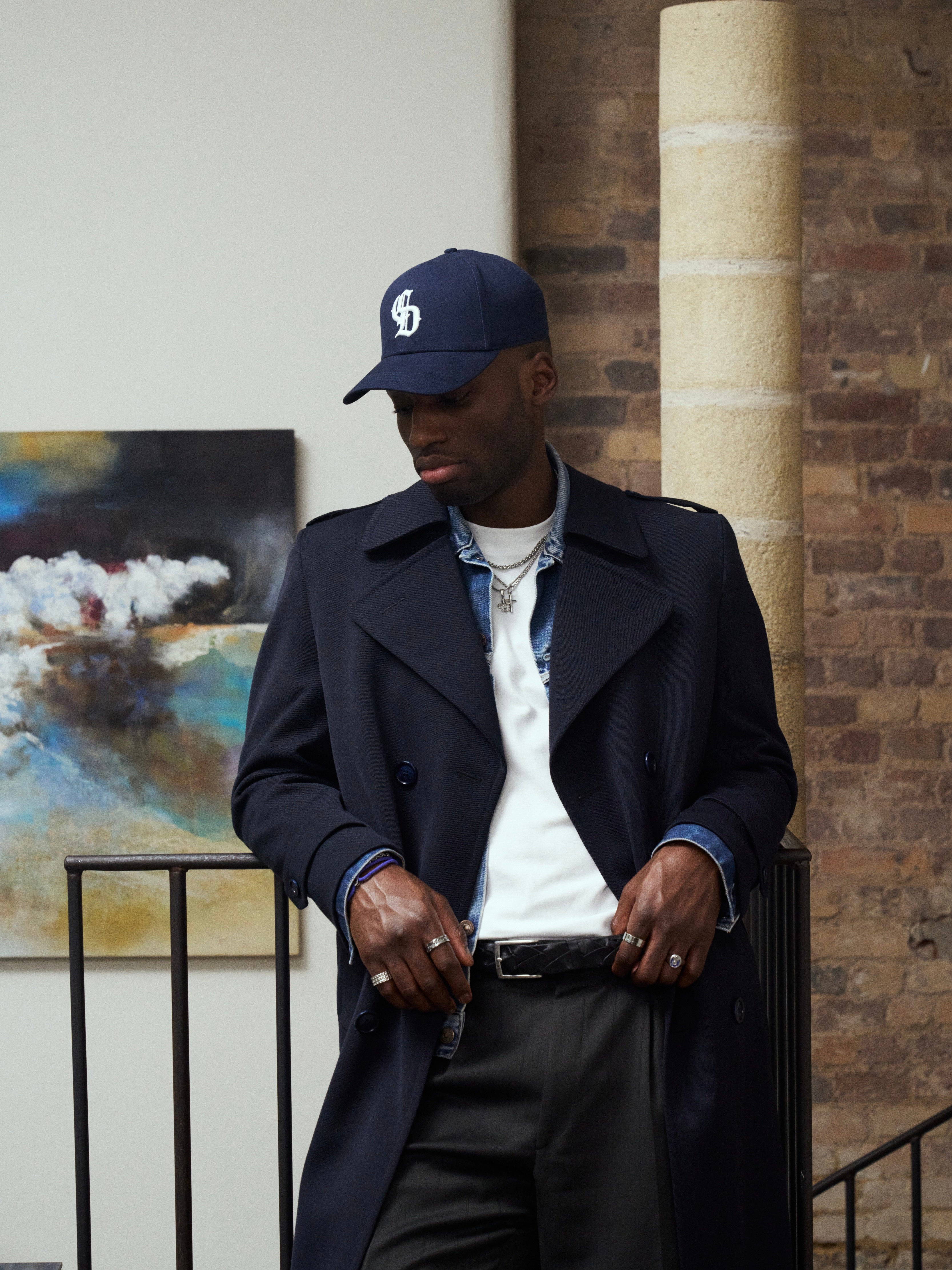 Vintage New Wool Twill Belted Trench Coat - XL - SYLK