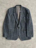 Harris Tweed Pure Brushed Wool Check Single Breasted Blazer - XL - SYLK