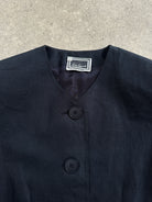 Luisa Spagnoli 1990s Pure Linen Short Sleeve Tailored Blazer - M - SYLK
