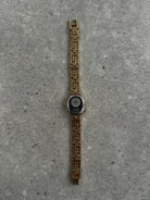 Sekonda 1990s Oval Gold Tone Geometric Quartz Watch - SYLK