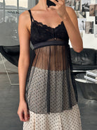 Vintage 2000s Lace Babydoll Satin Cami Top - XS-M - SYLK