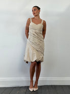Max Mara Silk Asymmetric Bubble Hem Mini Dress - M/UK10 - SYLK