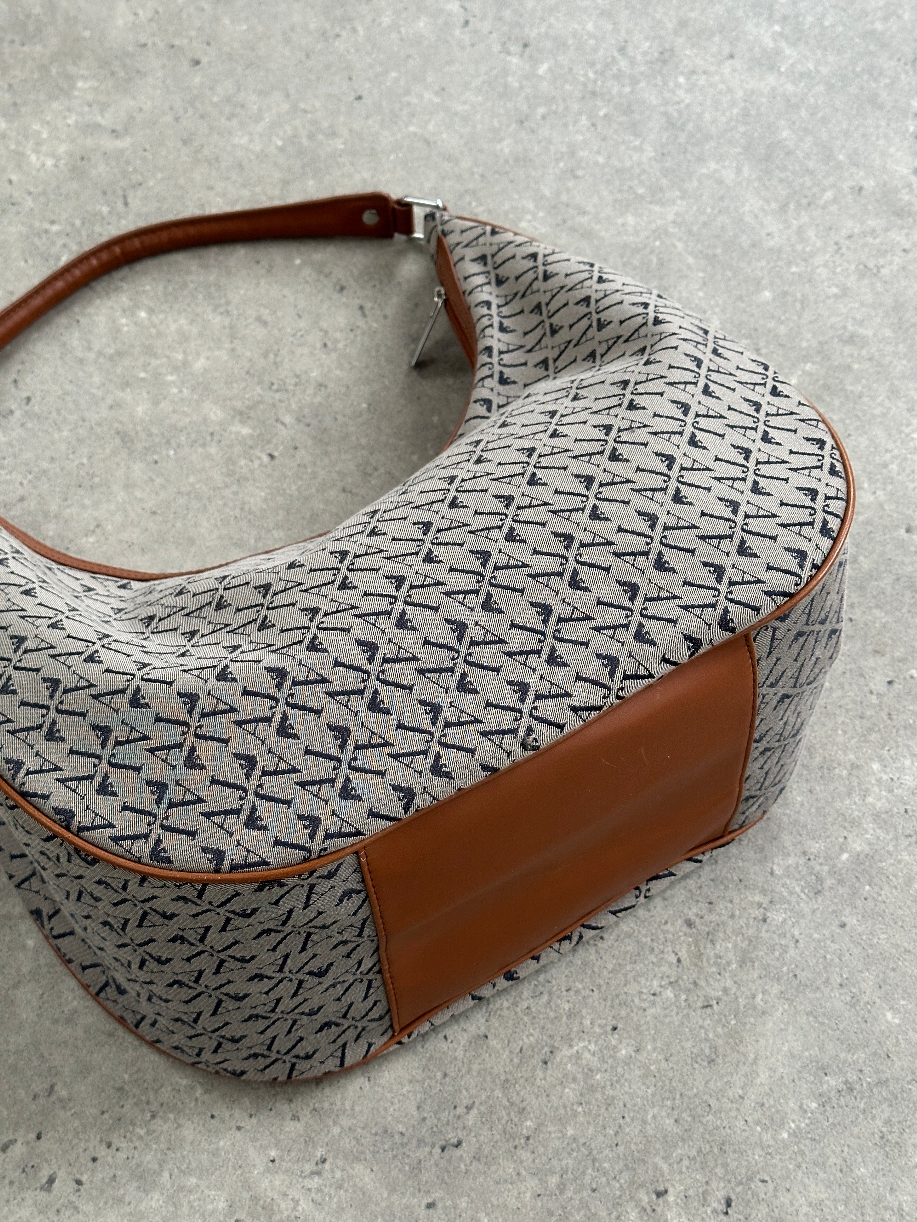 Armani Jeans Monogram Crescent Shoulder Bag - SYLK