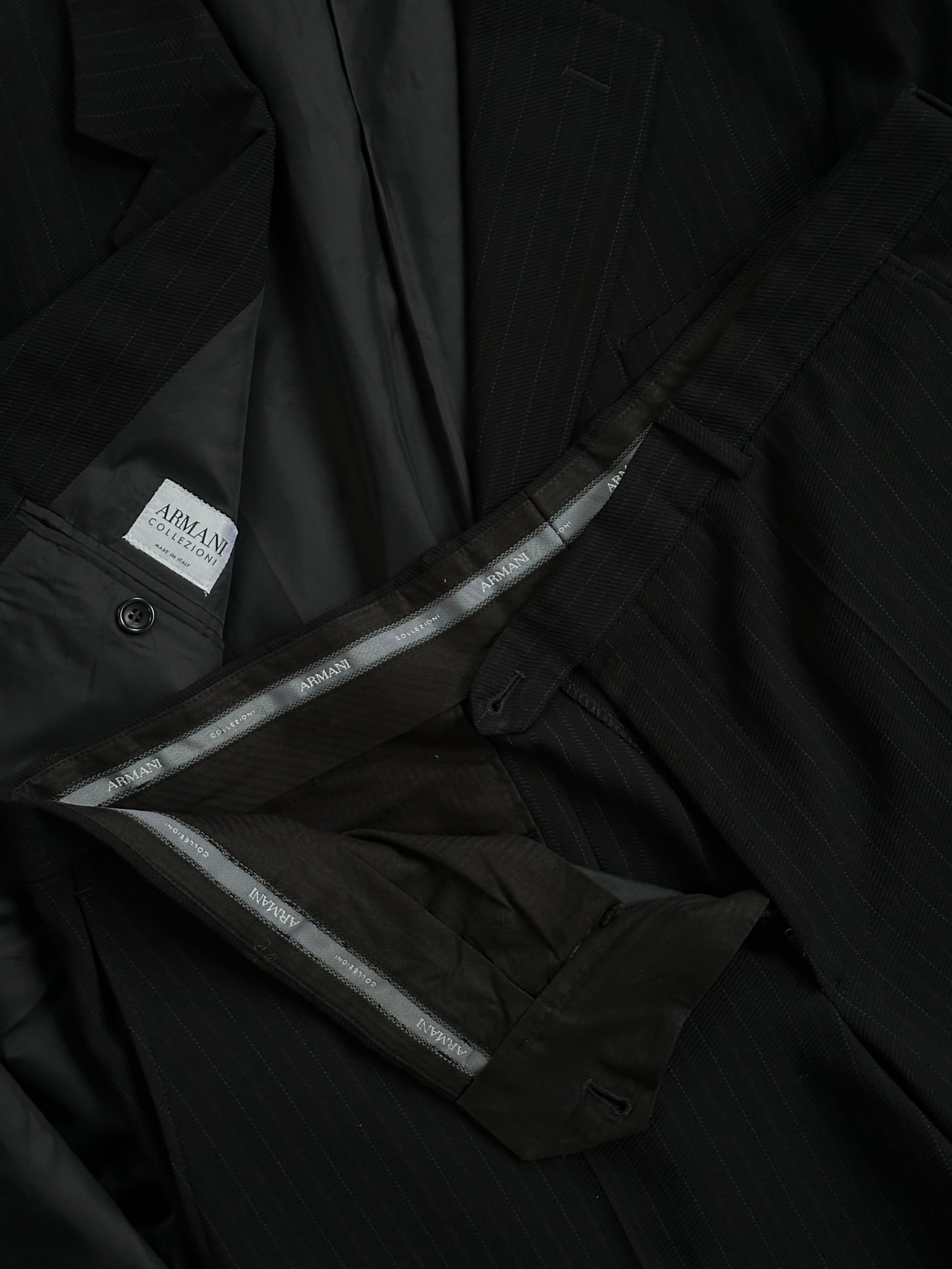 Armani Collezioni Stripe Pure Wool Single Breasted Suit - 48R/W38 - SYLK