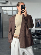 Yves Saint Laurent Diffusion Hommes 1980s Check Wool Blazer - 42R/XL - SYLK