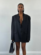 Yves Saint Laurent 1990s Pure Wool Single Breasted Blazer - 44R/XL - SYLK