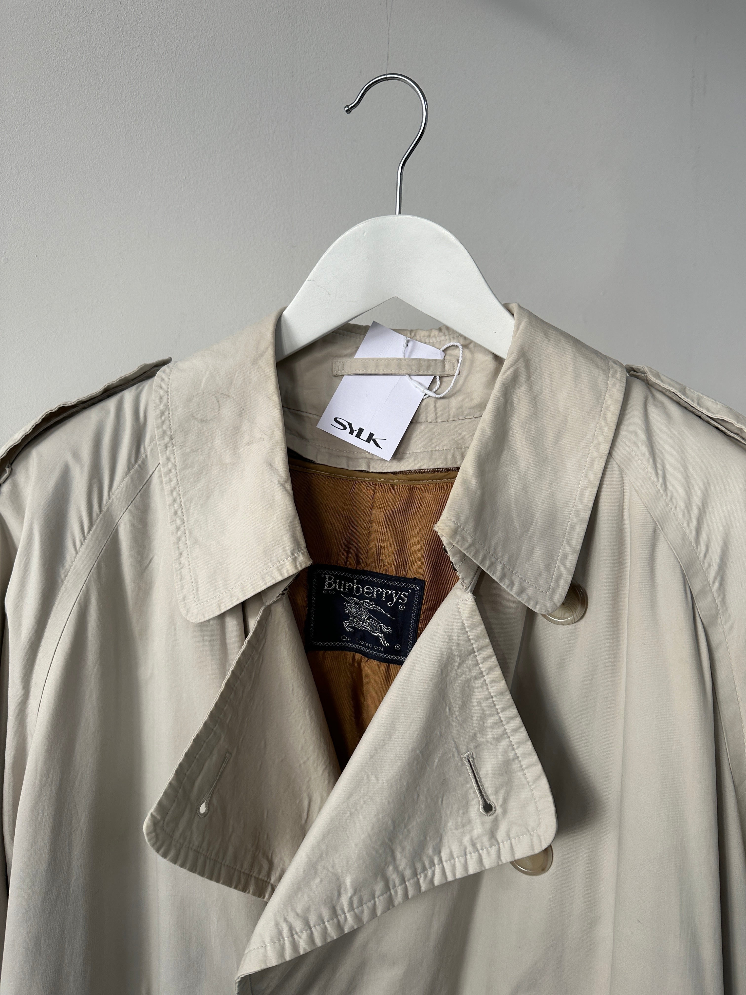 Burberry Pure Cotton Double Breasted Trench Coat - XL - SYLK