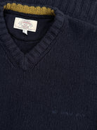 Armani Jeans 1990s Pure Wool Knitted Logo Jumper - L/XL - SYLK