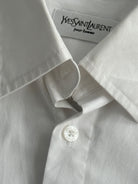 Yves Saint Laurent 00s Cotton Short Sleeve Logo Shirt - L - SYLK