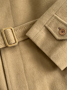 Italian Vintage Wool Cashmere Concealed Placket Belted Coat - XL/XXL - SYLK
