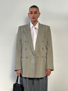 Italian Vintage Pure Wool Double Breasted Blazer - L - SYLK