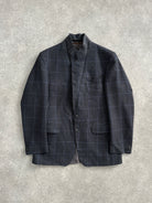 Yves Saint Laurent 1980s Check Brushed Wool Blazer - 40R/L - SYLK