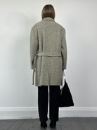 Valentino Pure Brushed Wool Herringbone Belted Coat - XL/XXL - SYLK