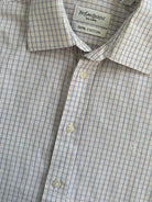 Yves Saint Laurent 00s Mini Check Pure Cotton Logo Shirt - M - SYLK