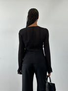 DKNY 2000s Pure Silk Ruched Shirt - M - SYLK