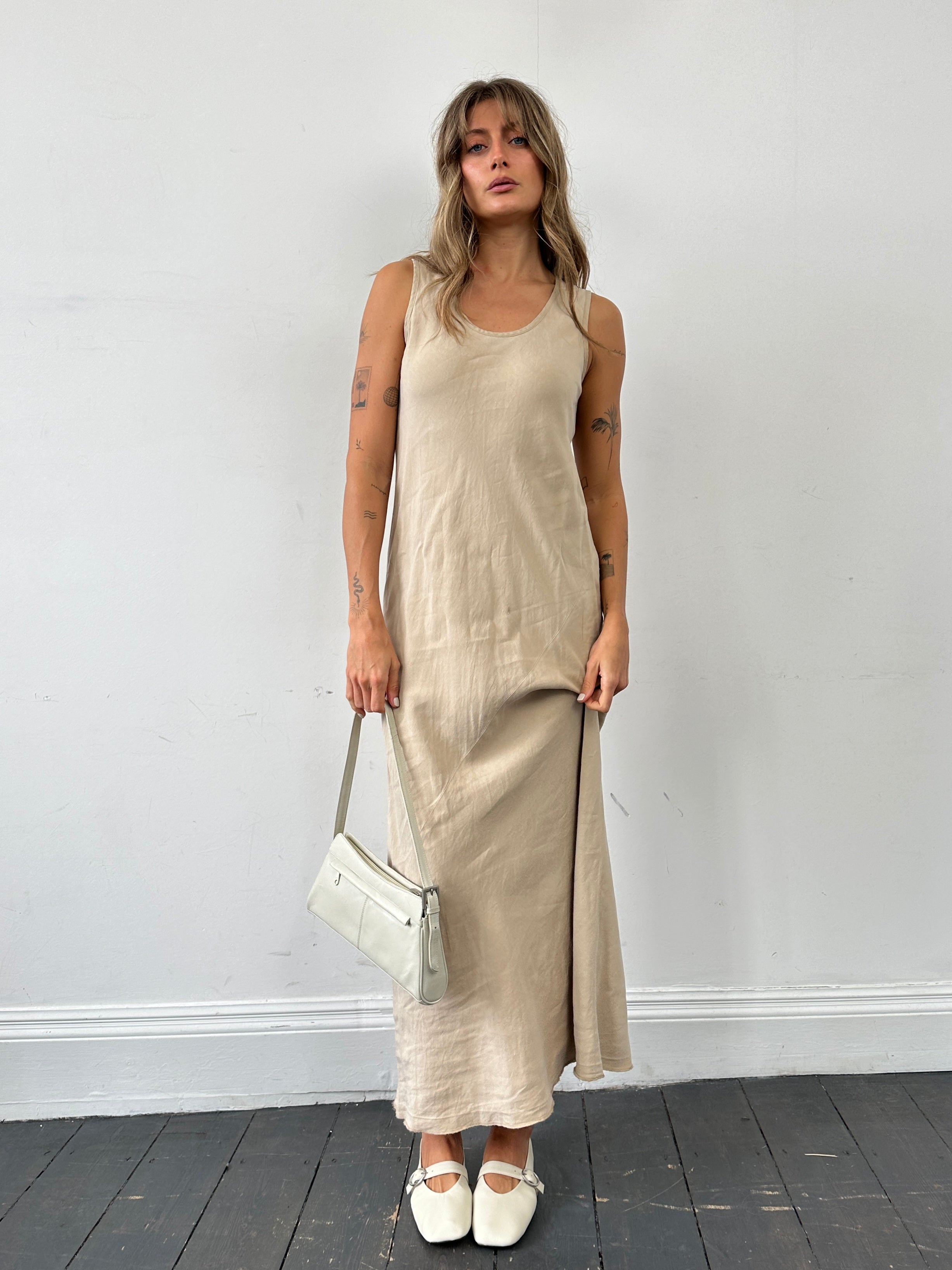 Jaeger Silk Linen Floor Length Dress - S/M Jaeger Silk Linen Floor Length Dress - S/M
