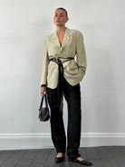 Emporio Armani Linen Single Breasted Blazer - 40R/L - SYLK