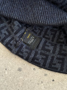 Fendi FF Monogram Print Beanie Hat - SYLK