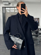 English Vintage 1990s Pure Wool Double Breasted Coat - XL - SYLK