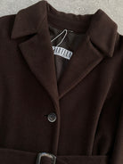 Marella Virgin Wool Single Breasted Belted Coat - M - SYLK