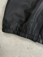 Vintage Leather Minimal Bomber Jacket - XL - SYLK