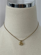 Christian Dior 1990s 16” Gold Plated CD Logo Pendant Necklace - SYLK